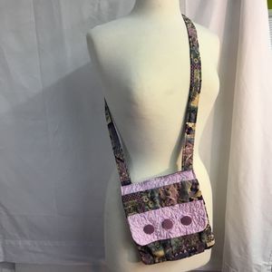Purse Womens Crossbody Purse Handmade Purples Lilac Design Colors